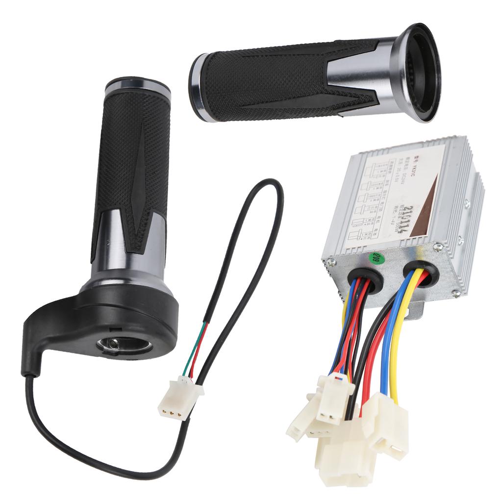 24V 500W Bike Universal Throttle Grips Brush Controller AntiSlip Handle Bike Accessory