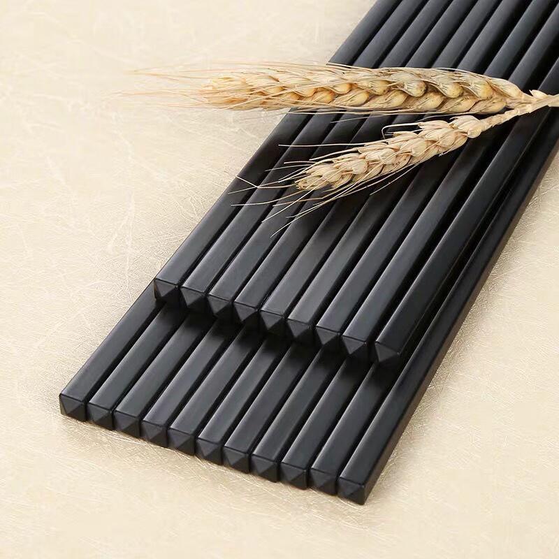 Tinle Black Commercial Alloy Chopsticks