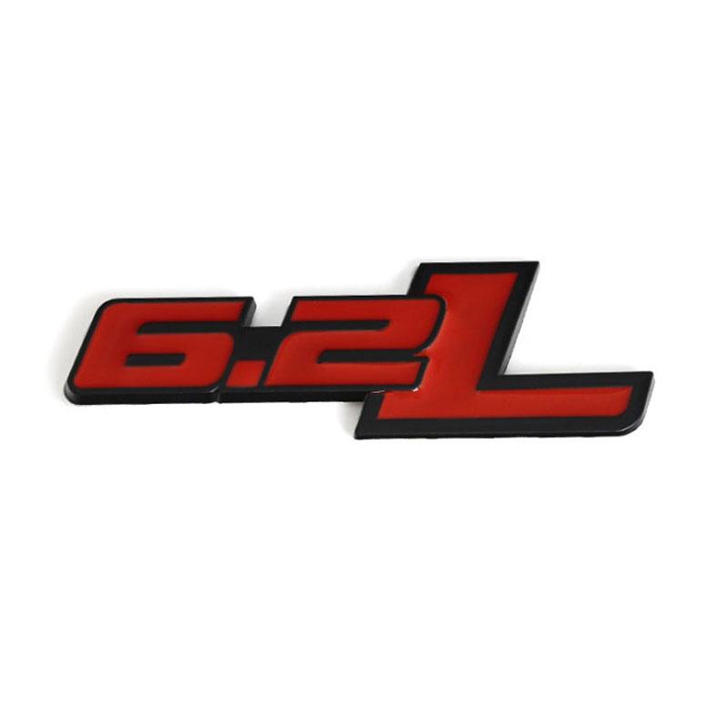 3D Metal 6.2L Badge Sticker Rear trunk Emblem Decal for ESCALADE Corvette and All Cars With a Displacement of 6.2 Liters