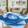 Napoli FC Design Crystal Velvet Rug Soft Decorative Mat for Bedroom Entrance