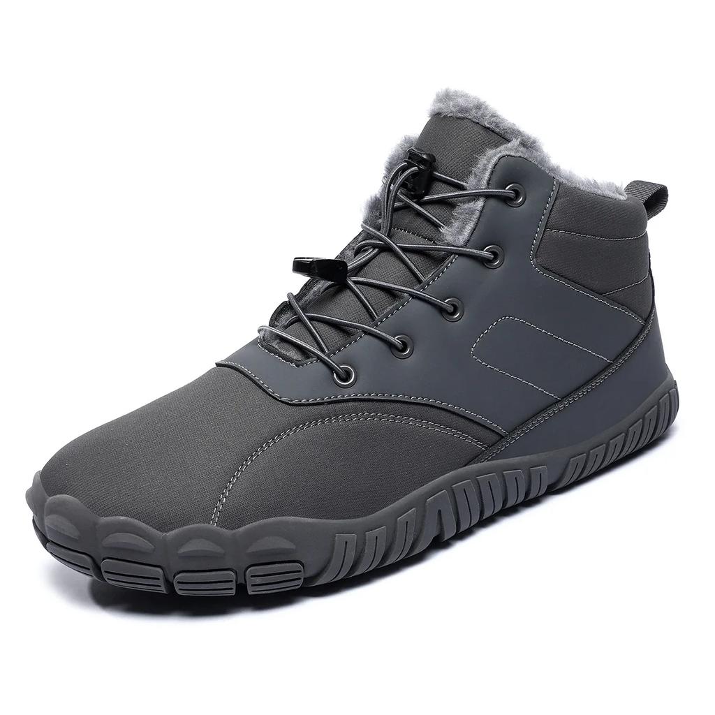 New Winter Boots for Men Snow BareFoot Outdoor Non-slip Warm Fur Casual Sneakers Plus Size Lightweight Ankle Boots Hiking Shoes