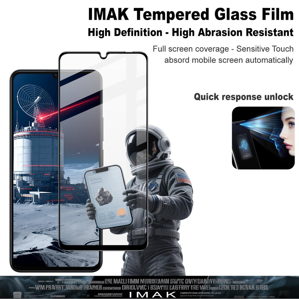 Για Realme Note 70T Γυαλί IMAK Πλήρους Κάλυψης Ταινία από Γυαλί Tempered Σειρά Pro+ 169mm