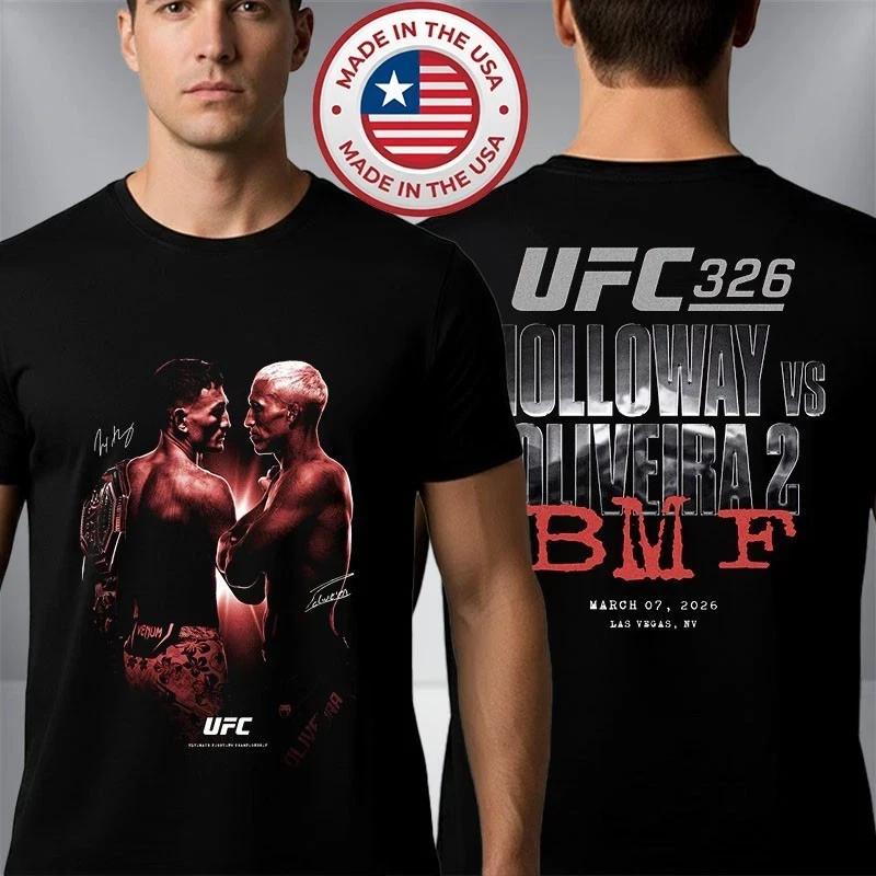 UFC 326 Матч Макс Холлоуэй против Чарльза Оливейры BMF 7 марта 2026 года Футболка 4XL