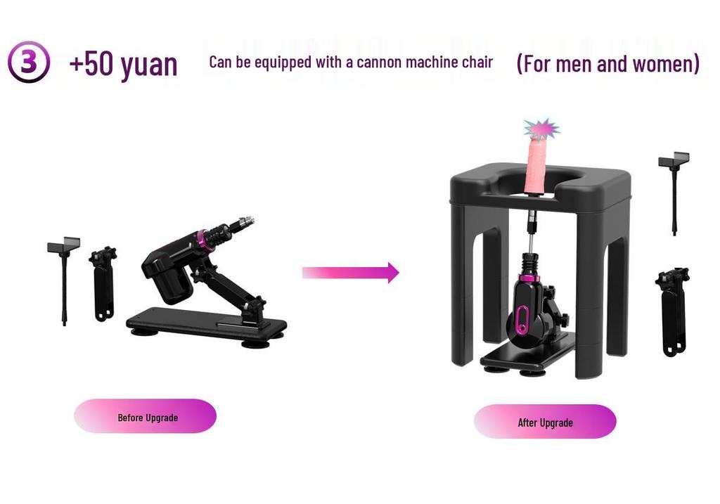 Compact Automatic Telescopic Pile Driver for All Genders - Realistic Three-Hole Phallus SM Device