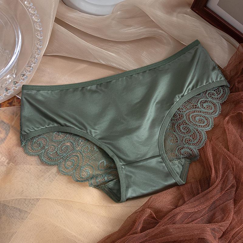 Lace Butterfly Low-Rise Panties - Breathable Ice Silk