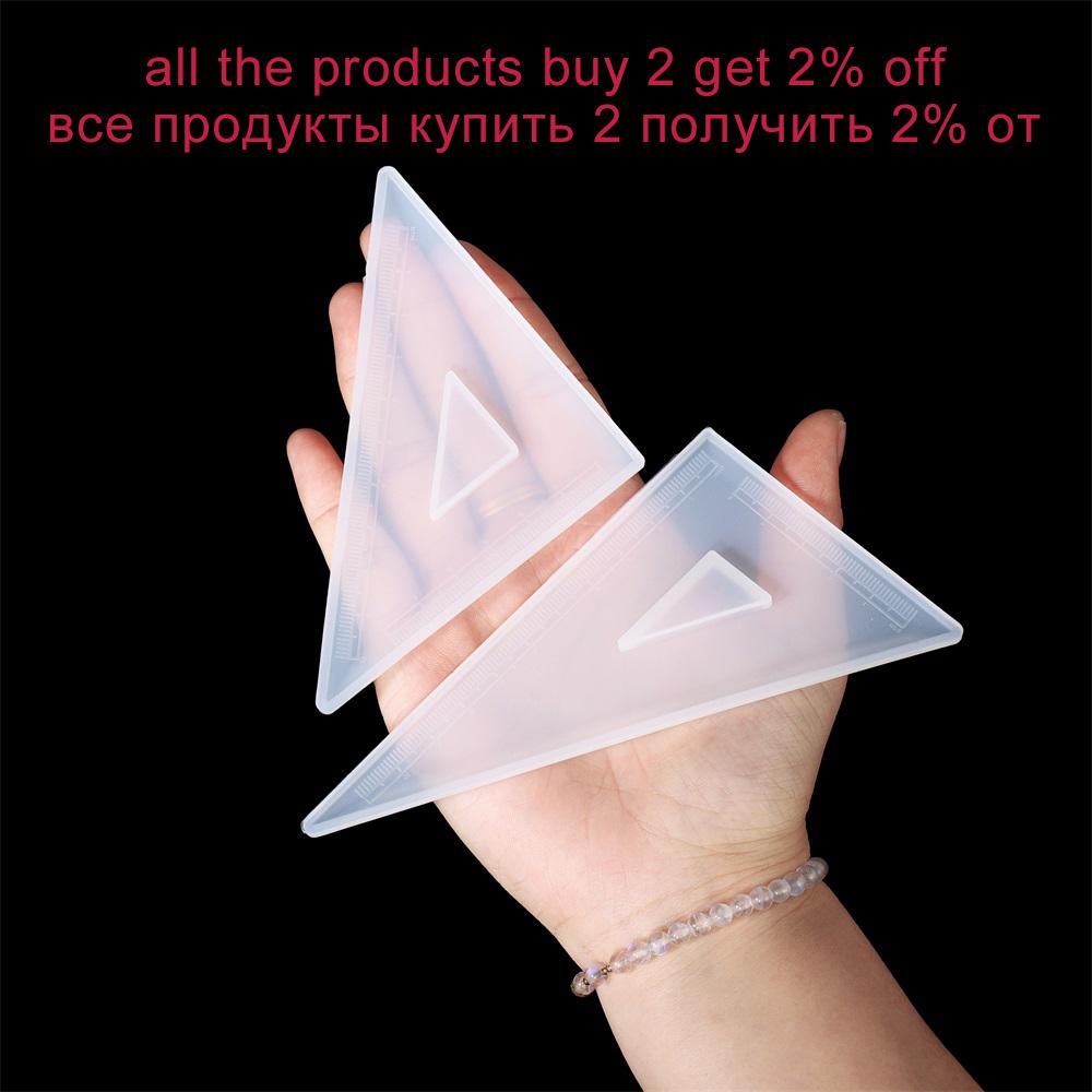 Expoxy Resin Silicone Mold Protractor Triangle Ruler Right Angle Ruler Resin Casting Molds For DIY Craft Stationery Making Tools