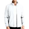 Lightweight Stand Collar Windbreaker Jacket for Men with Zipper Closure and Elastic Cuffs Casual Outerwear for Spring Fall