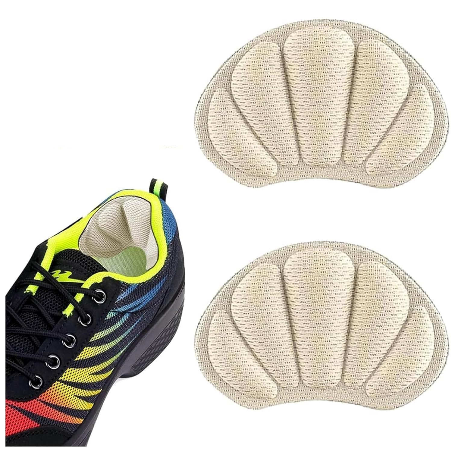 NOTYEX Back of Heel Inserts Cushion Pads Heel Grips Liner Shoe Insoles for Loose Sneaker, Shoes & Boots Heel Protector Filler Insert Pads, Too Big