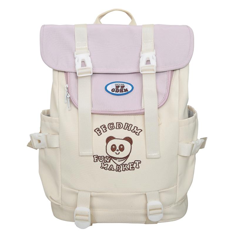 Color Block Backpack Student Schoolbag Women's Large Capacity Backpack