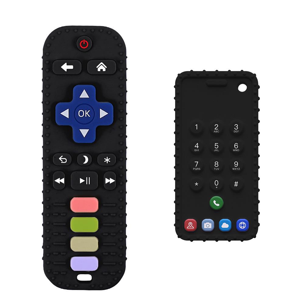 Silicone Teether Remote Control Toy for Babies 6+ Months