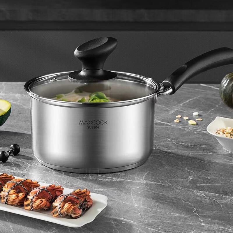 MAXCOOK 304 Stainless Steel Composite Bottom Milk Pot