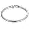 Popular Jewelry Simple Silver-Plated Snake Chain Bracelet 3Mm Snake Bone Bracelet Straight Hair Bracelet
