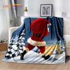 Cartoon Santa Claus Merry Christmas Tree Kid Gift  Soft Plush Blanket,Flannel Blanket Throw Blanket for Living Room Bedroom Sofa