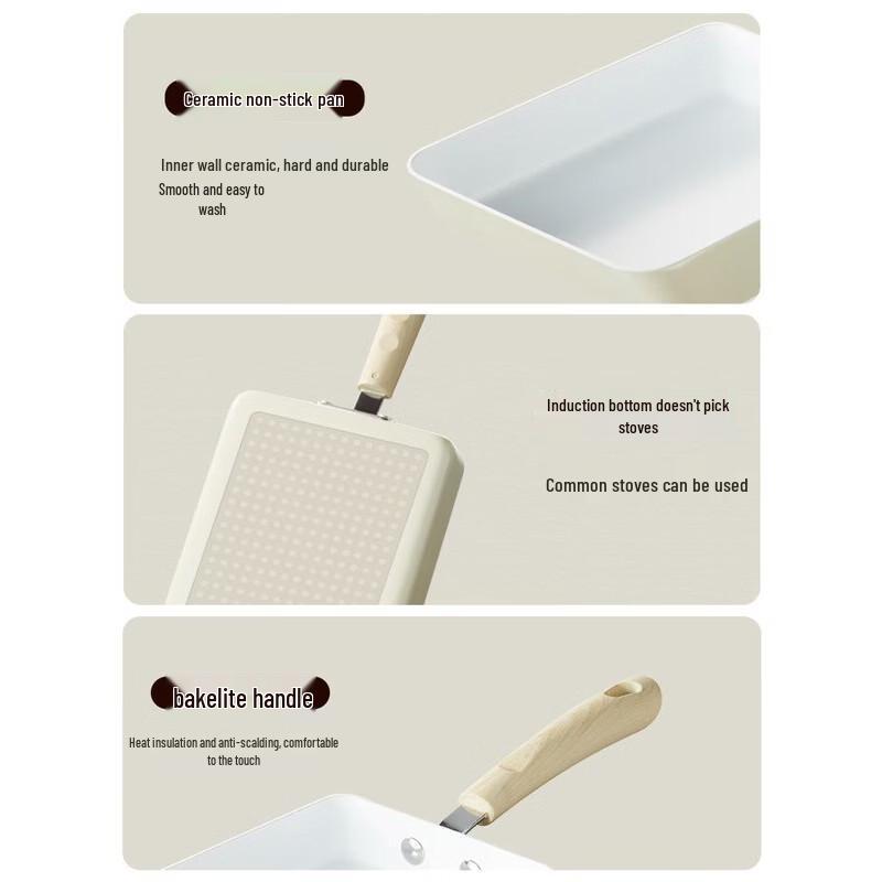 COOKER KING Ceramic Non-Stick Tamagoyaki Pan 18cm