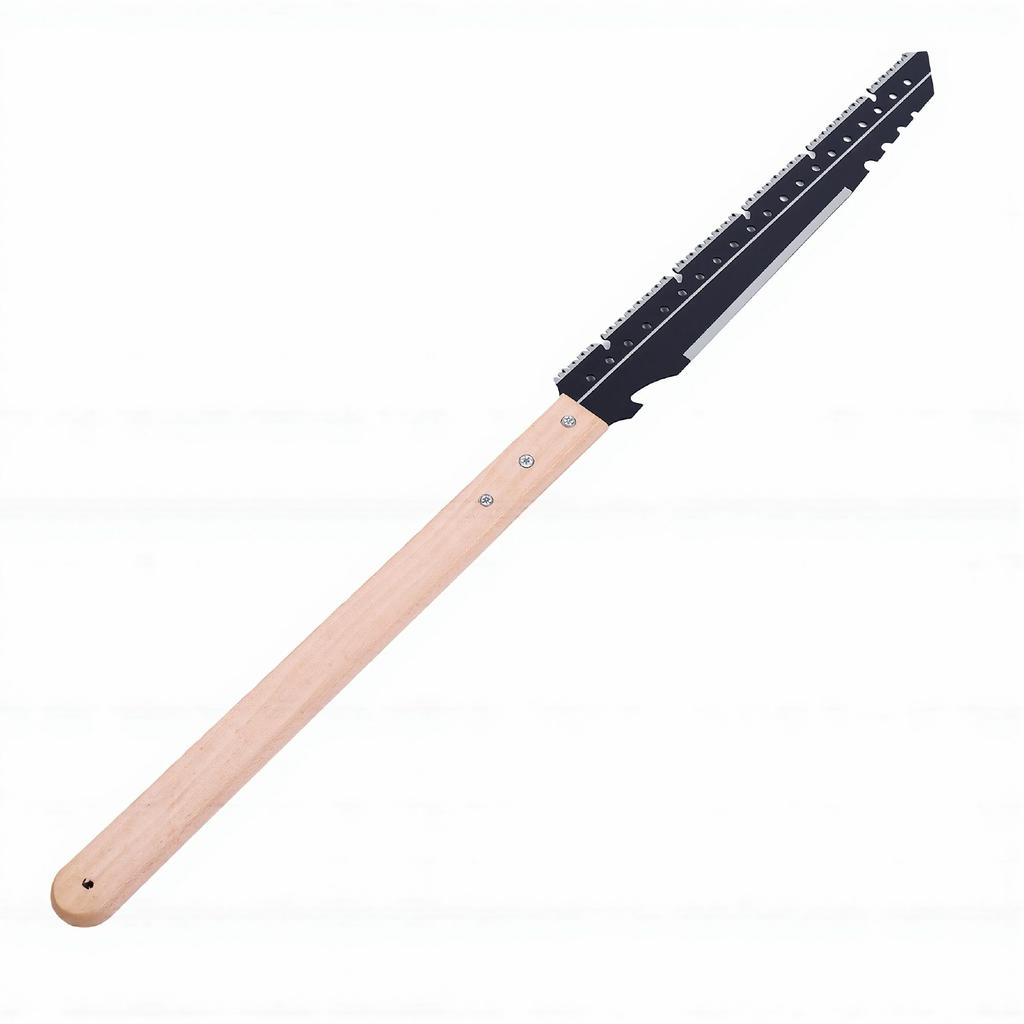 Hand Long Saw with Leather Sheath 77CM Multifunction Wooden Handle Pruning Saw for Camping Gardening Outdoor Work