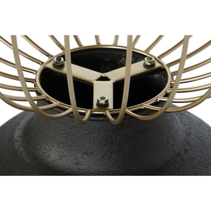 Table D'appoint - Sapin Et Métal - 43,5 Cm - Couleur NOIR