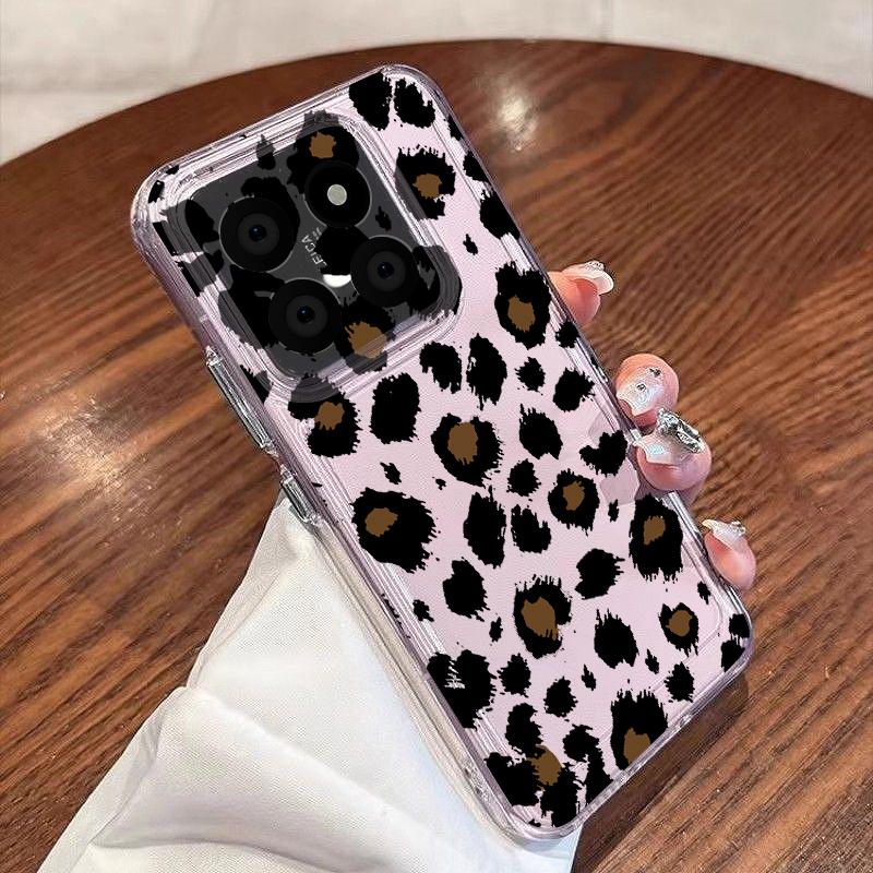 Leopard Print Phone Case For Xiaomi Redmi Note 15 Pro 4G Funda Redmi Note 14 13 Pro 5G Clear TPU Silicone Soft Cover