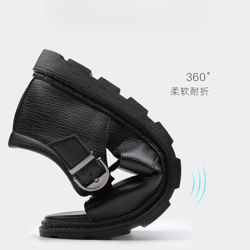 Herren Sandalen Mode Outdoor Freizeit Sandalen Klassische Business Leder Sandalen für Herren Sommer Römische Sandalen Strand Flache Sandalen