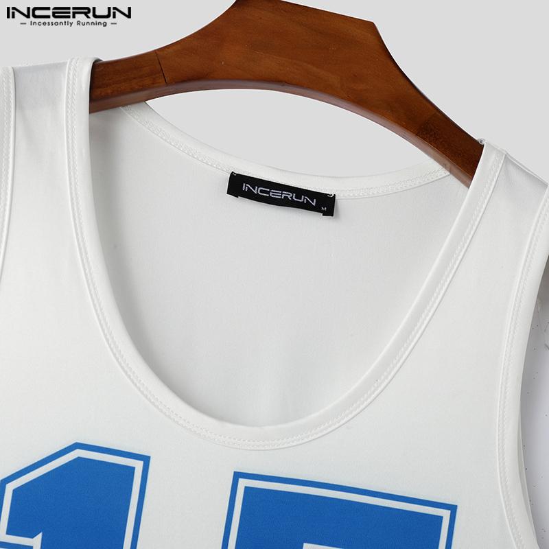 INCERUN Bărbați, fără mâneci, cu imprimeu cu litere, salopete, salopete, salopete, pentru acasă