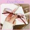 New Frameless Small Square Sunglasses With Rhinestone Accents For Fashionable Street Style