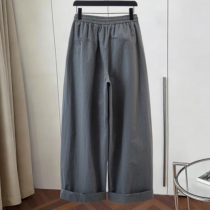 Women's Loose Fit Drawstring Wide-Leg Pants
