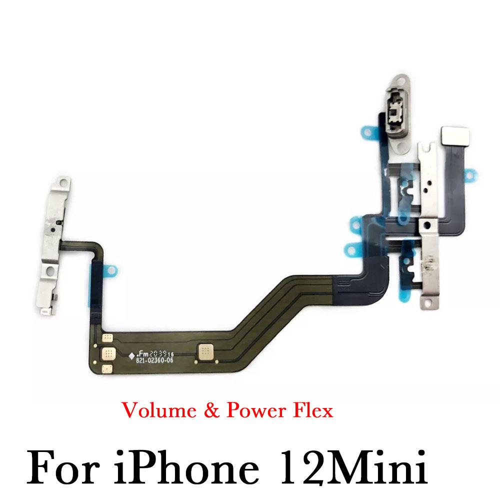 Power And Volume Button With Silent Switch Flex Cable For iPhone X XR XS 11 12 Mini Pro Max Repair Replacement
