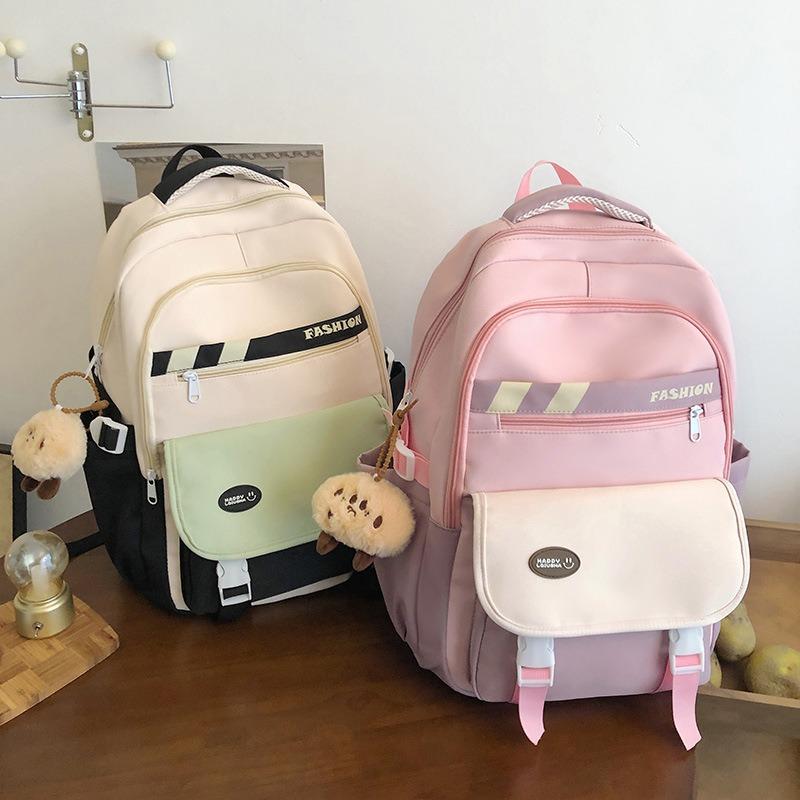 New Middle and High School College Students Niche Light Burden Reduction Versatile Large Capacity Backpack High Value Schoolbag