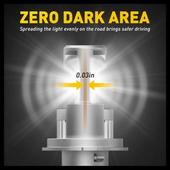 AUXITO H4 LED 9003 Headlight Bulbs 6000K Hi/Lo Beam White Error Canbus Free 2Pcs
