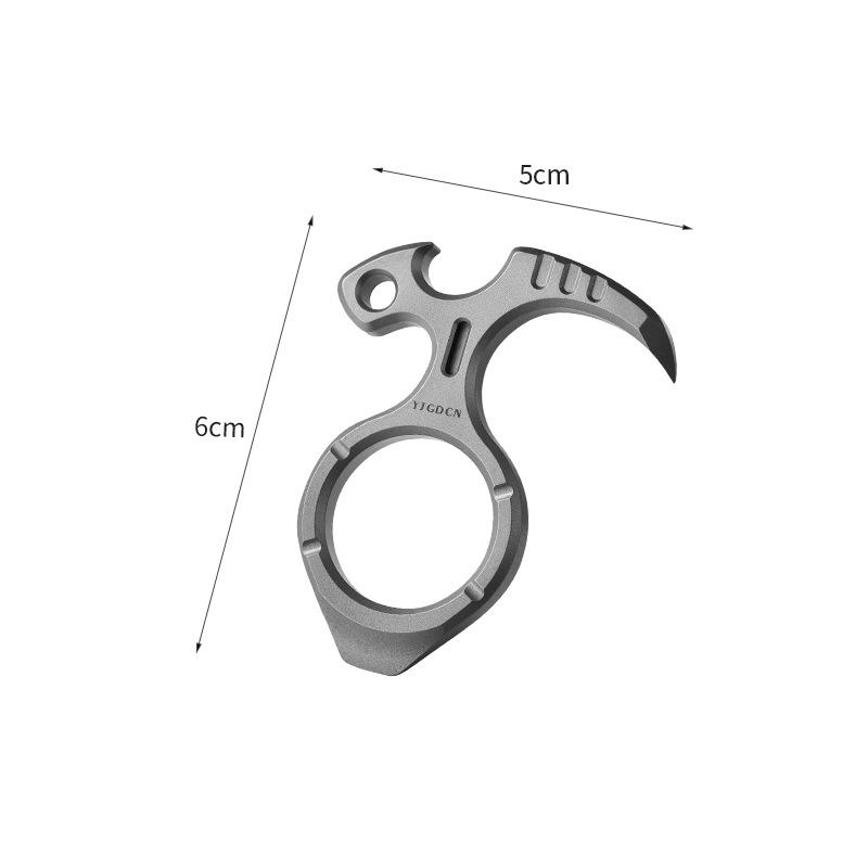Outil porte-clés EDC multifonction en alliage de titane: Pied-de-biche et extracteur de clous portable