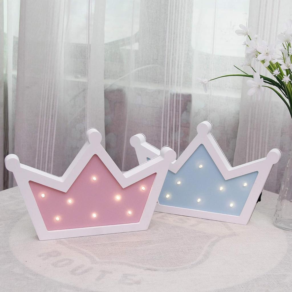 SICHOWEL Queen Princess Kings Shaped Sign-Lighted,Crown Decor for Birthday Wedding Party, Christmas, Kids Room, Living Room Decor (1, Pink) (1)