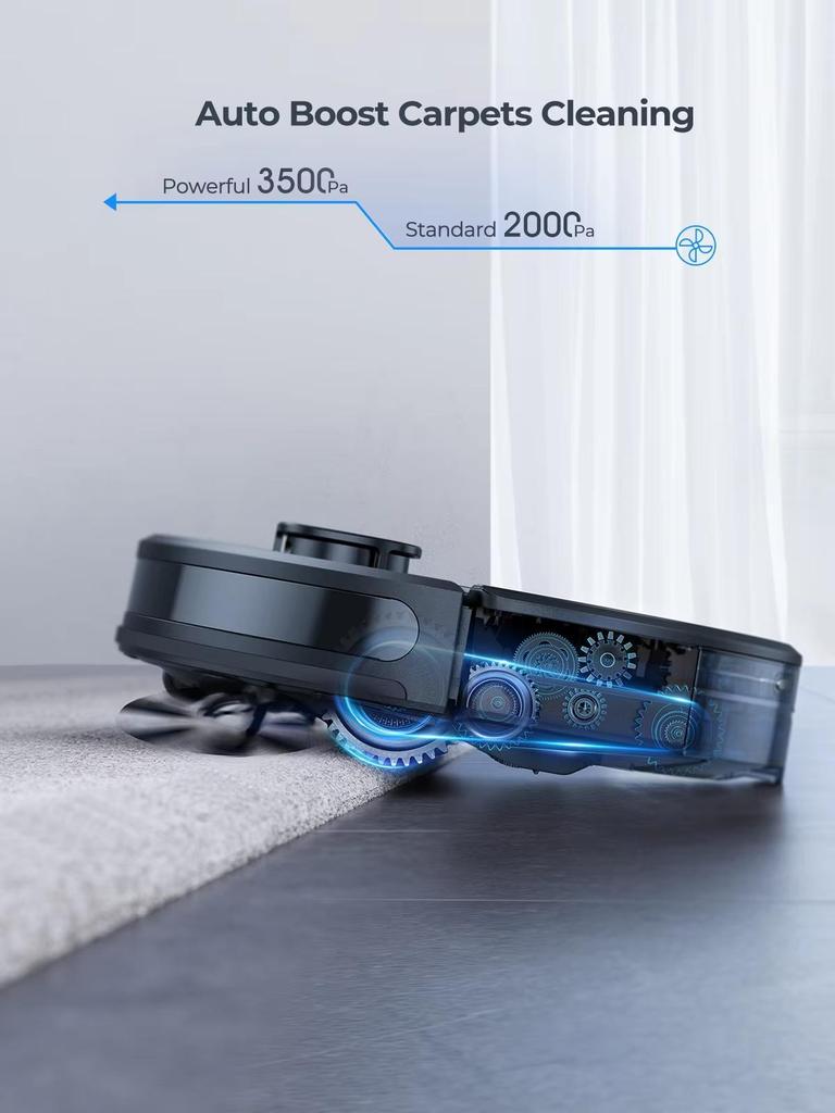 Laresar L6 Nex intelligenter Saugroboter mit 3500Pa Saugkraft Selbstreinigender Reiniger Hochleistungs-LiDAR-Navigationsroboter Staubsauger für Zuhause