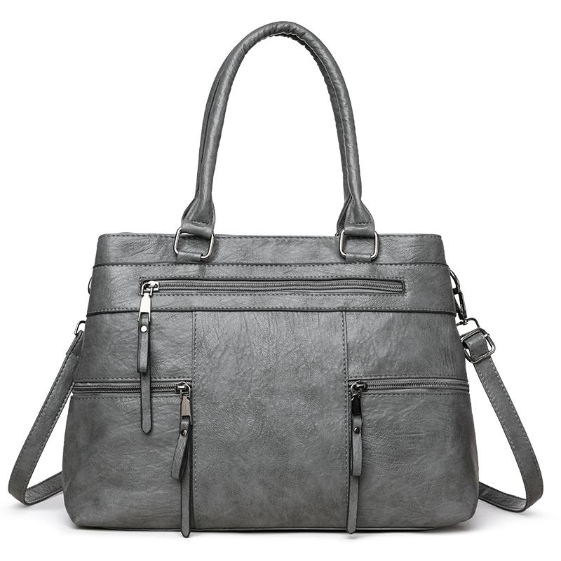 Genuine Brand Top Quality Soft Leather Casual Tote Bags for Women Handbag Luxury Female Shoulder Crossbody Sac Winter Style Bag