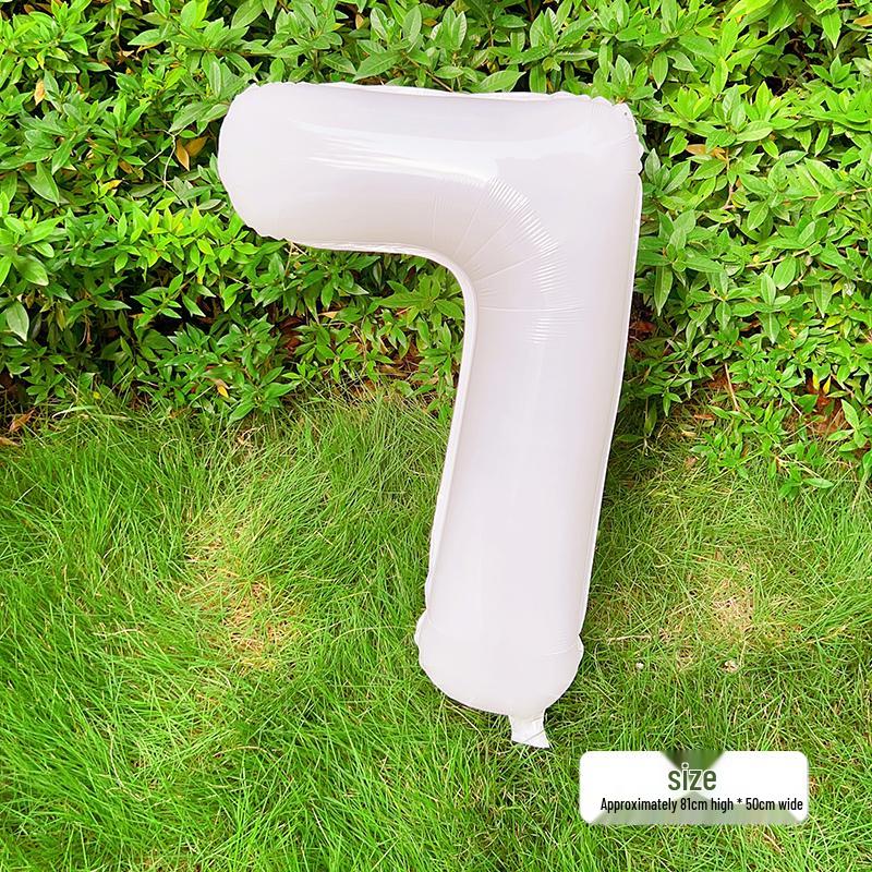 White Number Balloons for Kids' First Birthday Party Decorations
