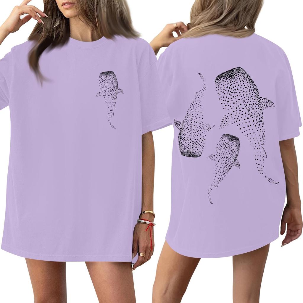 Women's Round Neck Printed Short-sleeved T-shirt Top