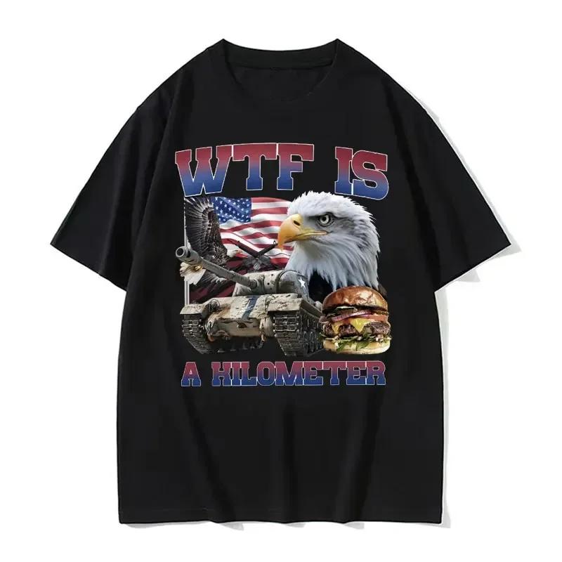 Kilometer Funny Meme Graphic T Shirt Women Fashion Retro Female T-shirts Casual Short Sleeve T-shirt