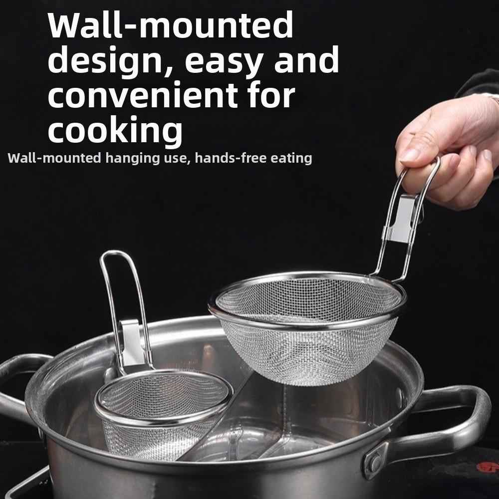 Wall-mounted Frying Filter Basket Stainless Steel Hot Pot Strainer  Noodle Preparation