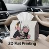 1pc, 2D Flat Printing, Tissue Box Chic Paris Elegant Gift Box Pattern Printed Tissue Box, Suitable for Napkin Storage In Cars, Kitchens, And Restauran