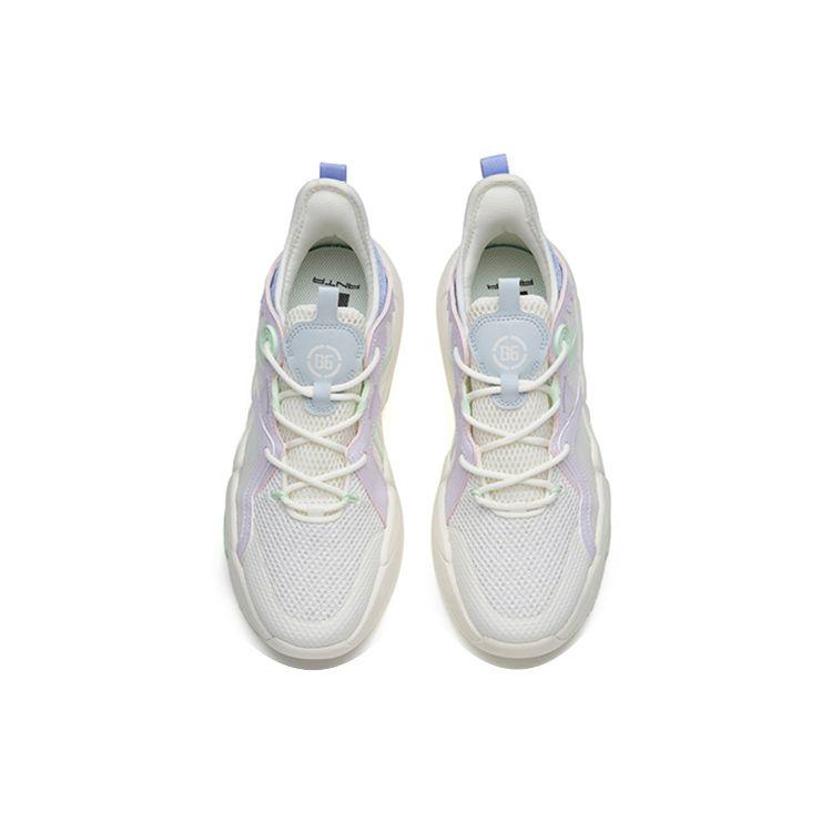 Anta G6 Dicke Sohle Retro Low Top Sport Freizeitschuhe Damen Sneaker Weiß Lila Blau 122238083-4