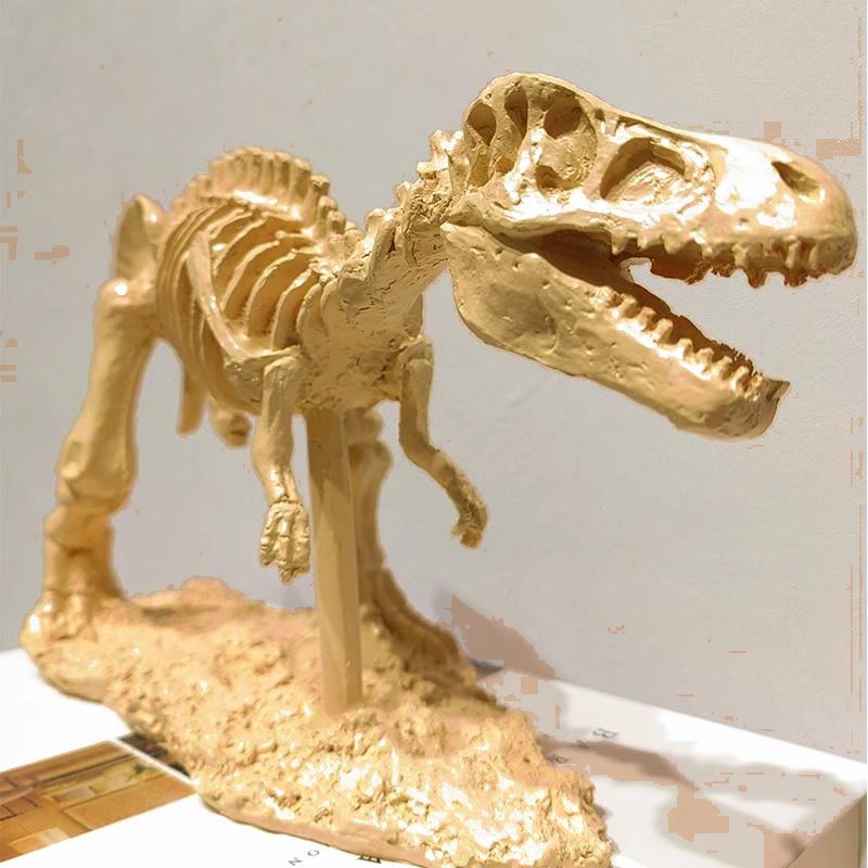Aesthetic T-Rex Bones Figure Resin Tyrannosaurus Rex Fossil Statue Skeleton Dinosaur Sculpture Livingroom Decoration Accessories