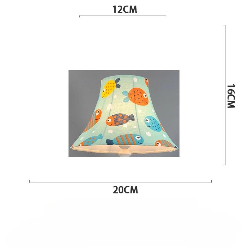 Table Lamp Lampshade Shell Cover Round Cartoon Linen Lampshade for Bedside Wall Lamp Floor Lamp Fabric Lampshade Accessories