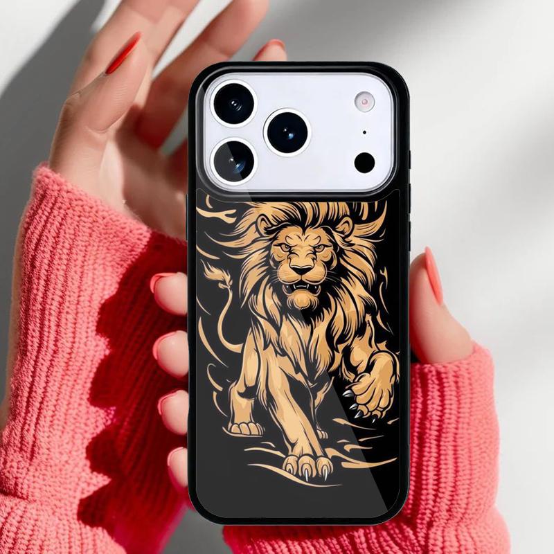 Ferocious Lion Phone Case for iPhone 17 16 15 14 13 Pro Max Back Cover for 12 11 Pro Coque