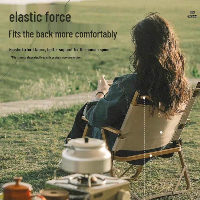 Přenosné skládací venkovní křeslo s opěrkou pro kempování, piknik, grilování, rybaření a kreslení
