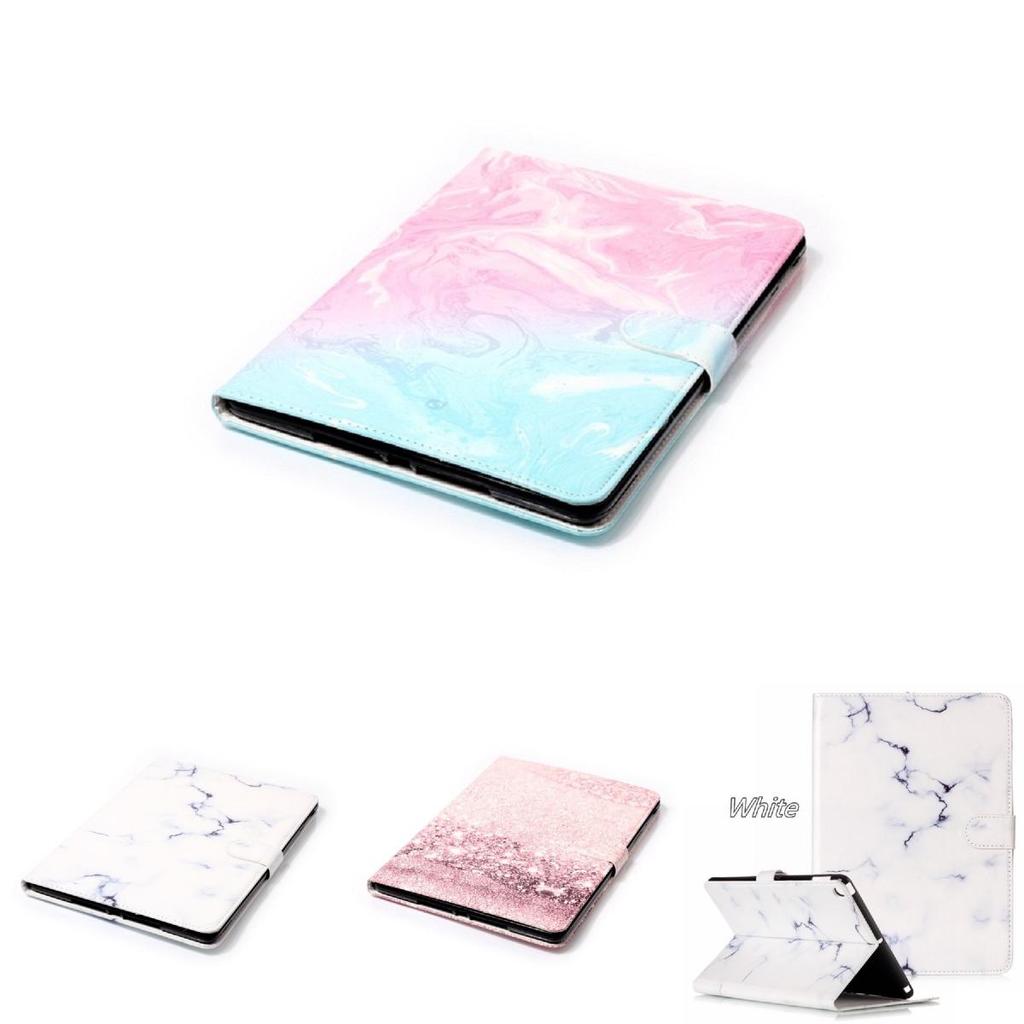 Chic And Durable Marble Pattern Folio Flip Cover For Ipad Models