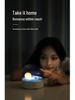 Creative Crescent Bluetooth Speaker and Rechargeable Eye-Friendly Bedside Night Light with Stepless Dimming.