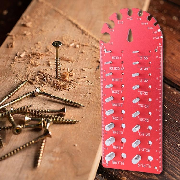 Hand Bolt Size & Thread Gauge Identifier with Clear Scales Comprehensive Thread Checker with Double Measurement Gift