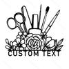 Metal Wall Art Nail Tech Sign Personalized Shop Name Decor Hot Sale