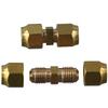 2 Pcs 1/4" Air-Conditioning Copper Pipe Butt Joint Extension Copper Pipe Joint Copper Pipe Quick Joint  Middle Flared Joint
