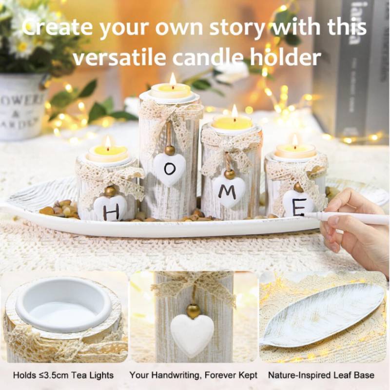 Wooden Candle Holder Wedding Decor With Handcrafted Design For Romantic Table Setting