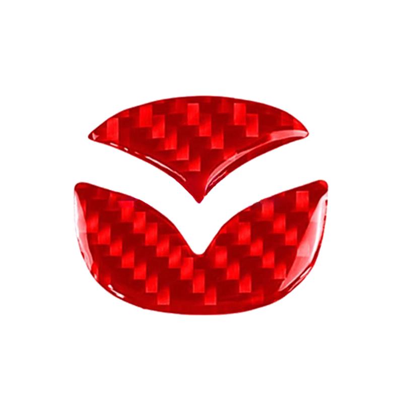 2025 Hot Car Steering Wheel Stickers Carbon Fiber Decals Auto Accessories For Mazda 2 3 6 5 Atenza CX3 CX5 MX5 CX7 Axela CX30 CX