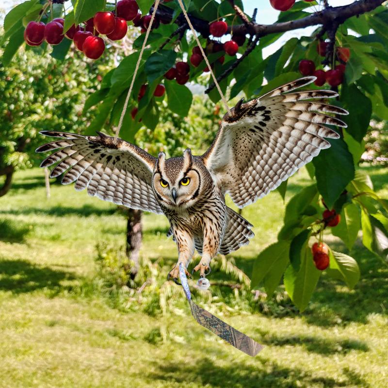 Wasserdichter Vogelabwecker Simulation Eule Vogelabwehr Schädlingsbekämpfung Künstliche Vogelscheuche Mit Reflektierend